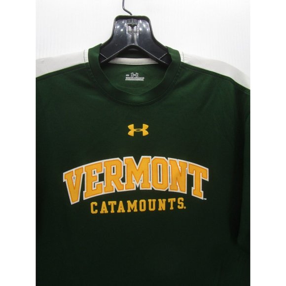 Vermont Catamount Shirt Small Under Armour Pullover Jersey Spell Out * - Picture 2 of 11